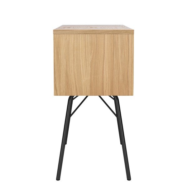 Dabīga toņa naktsgaldiņš ar ozolkoka imitāciju Rayburn – Woodman-image-4