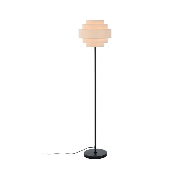Matēti melna/bēša tekstila stāvlampa (augstums 145 cm) Miguel – Ellos Home-image-3