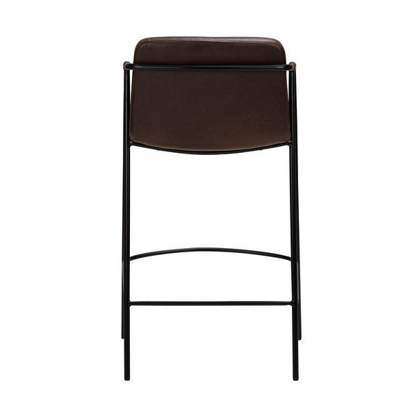 Tumši brūns mākslīgās ādas bāra krēsls DAN-FORM Denmark Boto, augstums 95 cm-image-3