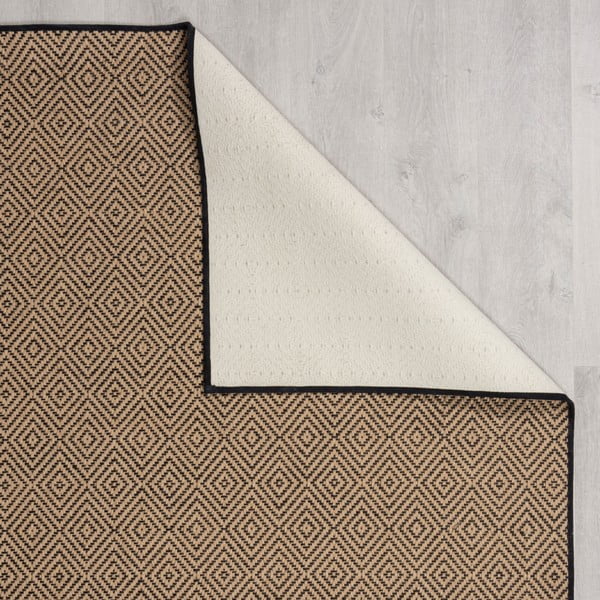 Melns/dabīga toņa džutas celiņa paklājs kāpnēm 60x600 cm Diamond – Flair Rugs-image-3