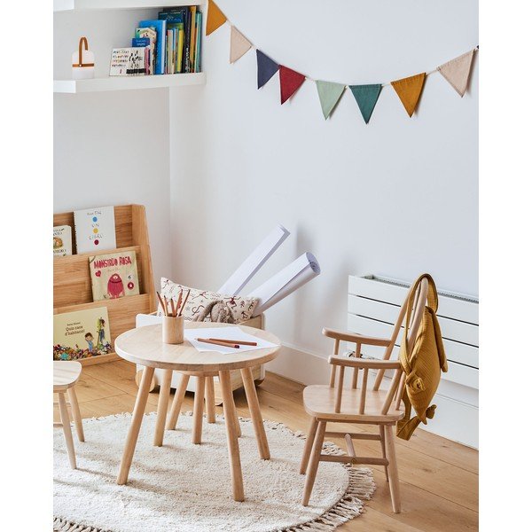 Krēmkrāsas kokvilnas bērnu paklājs ø100 cm Orwen – Kave Home-image-2