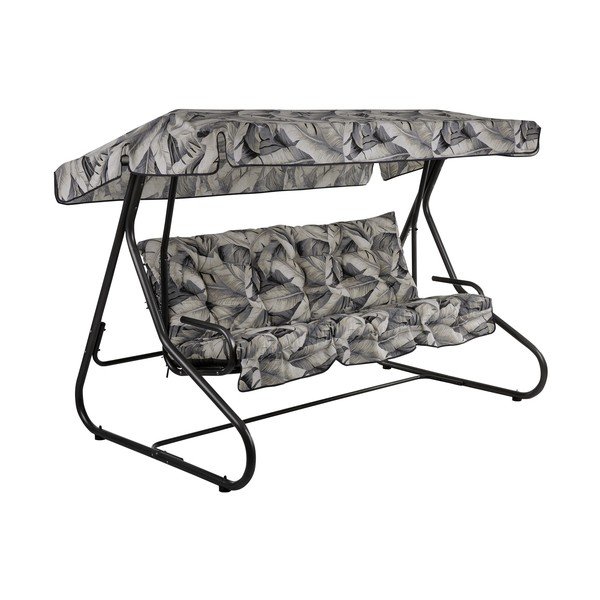 Pelēka metāla dārza šūpoles Milano – Dajar-image-1