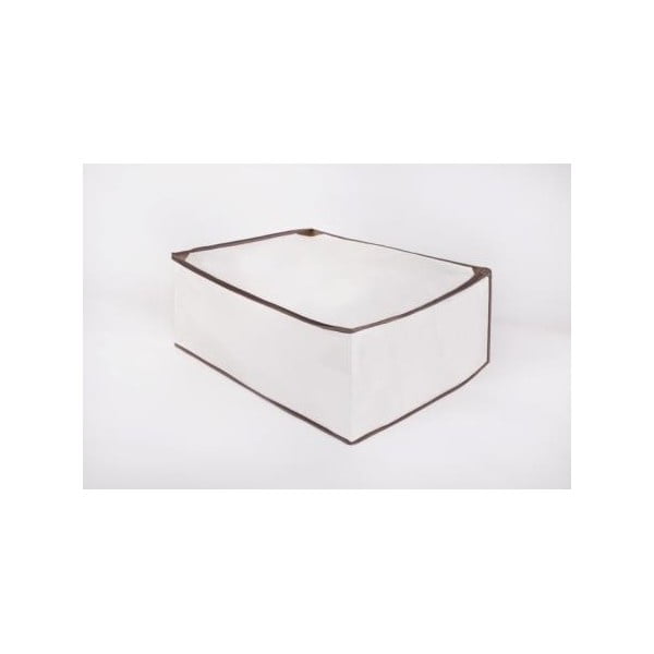 Balta dabīga audekla kastīte sega uzglabāšanai Kompaktors Tina, 60 x 40 cm