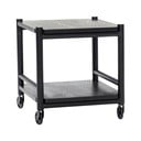 Ozola masīvkoka servēšanas galdiņš uz riteņiem 40x40 cm Norm – Hübsch