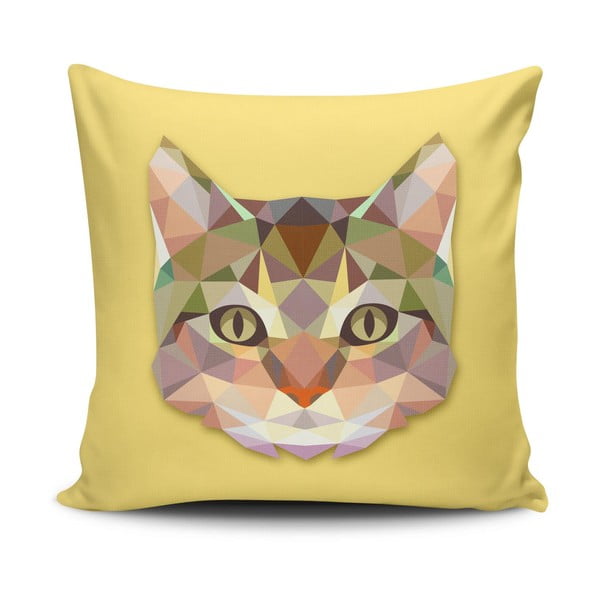 Kokvilnas maisījuma spilvena pārvalks Cushion Love Cat, 45 x 45 cm