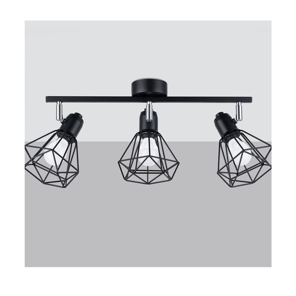 Melna griestu lampa ø 10 cm Varpu – Sollux-image-3