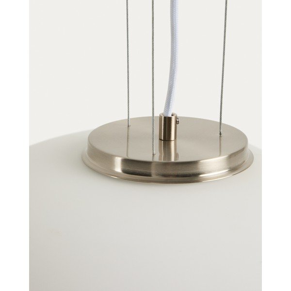 Balta piekaramā lampa ar stikla abažūru ø 25 cm Ardali – Kave Home-image-3