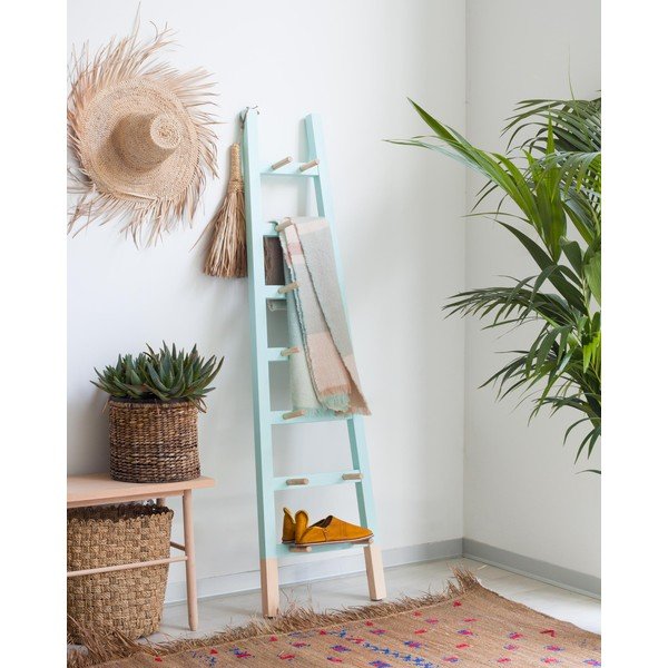 Dekoratīvās saliekamās priedes koka kāpnes Surdic Stair Aquamarina-image-2