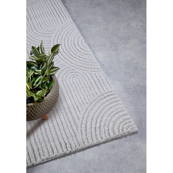 Krēmkrāsas celiņa paklājs 80x240 cm Chappe Cream White – Elle Decoration-image-2