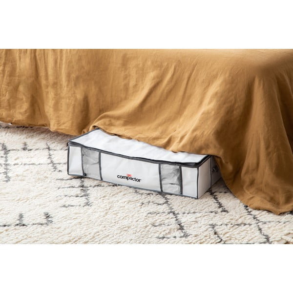 Vakuuma tekstila drēbju uzglabāšanas kaste ar stingrām malām 65x50x15,5 cm Life – Compactor-image-4