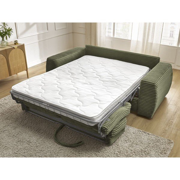 Zaļš velveta salokāms dīvāns 220 cm Hugo – Bobochic Paris-image-1