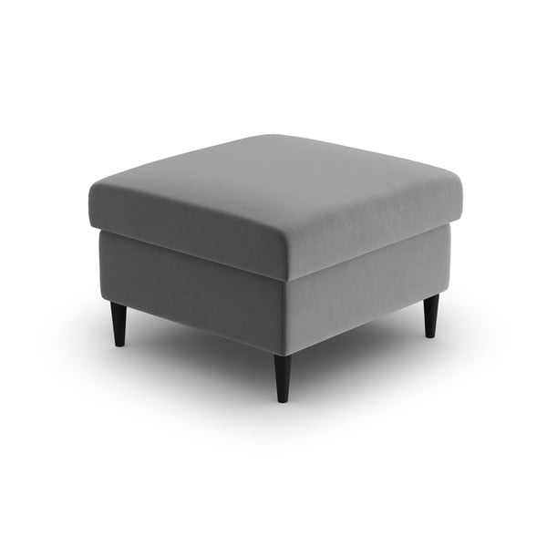 Gaiši pelēks samta kāju soliņš Kyoto – Cosmopolitan Design-image-2