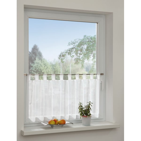 Balts aizkars 48x140 cm Voile – Gardinia-image-1