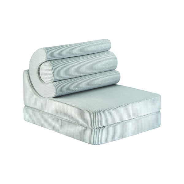 Piparmētru zaļš velveta bērnu atpūtas krēsls Flipster – Wigiwama