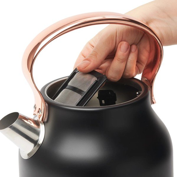 Melna elektriskā tējkanna 1,7 l Heritage – Haden-image-4