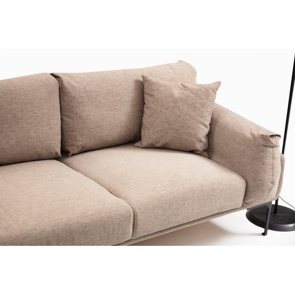 Bēšs stūra dīvāns Artie Leo, kreisais stūris-image-3