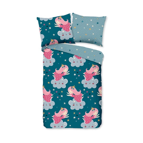 Zaļganzila kokvilnas bērnu gultas veļa 120x150 cm Princesse – Good Morning