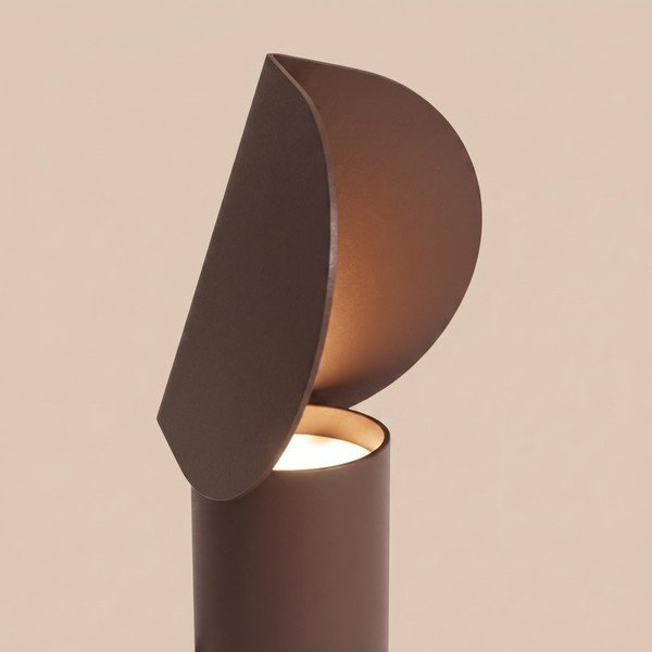 Brūna alumīnija LED galda lampa (augstums 15 cm) BISCUIT – Thoro-image-1