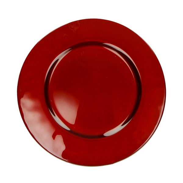 Sarkans stikla šķīvis Brandani Sottopiatto, ⌀ 32 cm