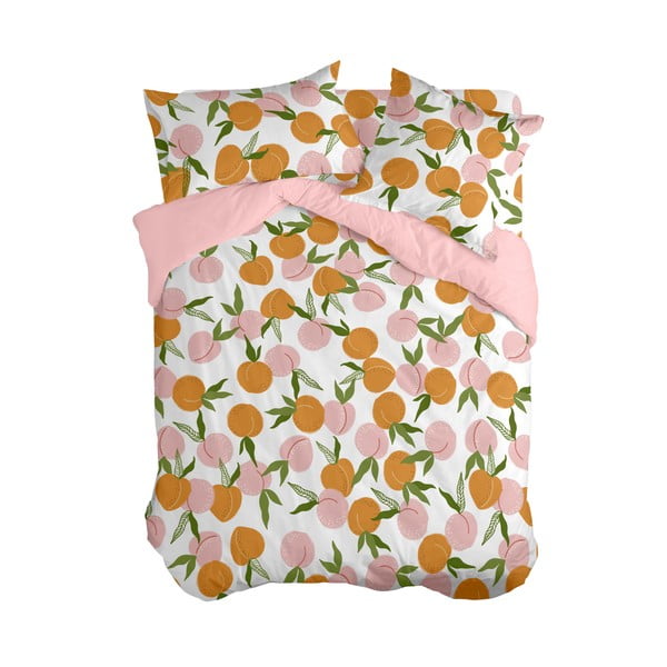 Oranžs/rozā vienguļamais segas pārvalks 140x200 cm Peach fruits – Aware