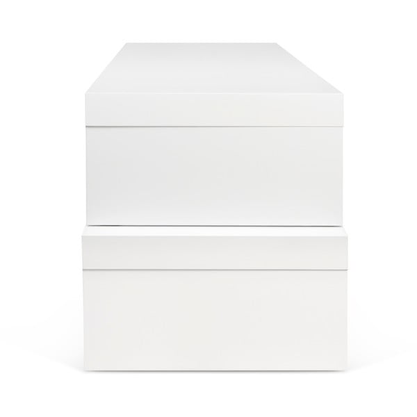 Balts variējams TV galdiņš TemaHome Cliff Walnut-image-2