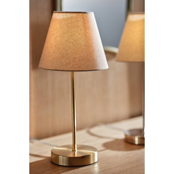 Bēša/misiņa krāsas tekstila galda lampa (augstums 39 cm) Lasse – Jotex-image-1