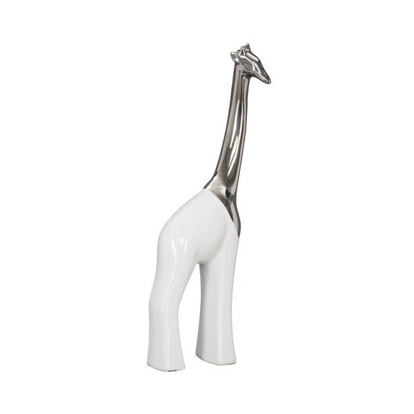 Balta keramikas dekoratīvā statuete Mauro Ferretti Žirafa, augstums 35 cm-image-4
