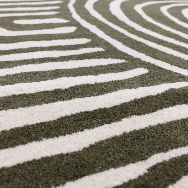 Zaļš ar rokām darināts vilnas paklājs 120x170 cm Reef – Asiatic Carpets-image-3