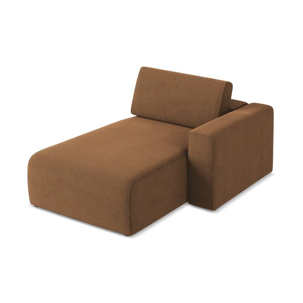 Brūna modulārā dīvāna daļa (ar labo stūri) Kalea – Makamii-image-2