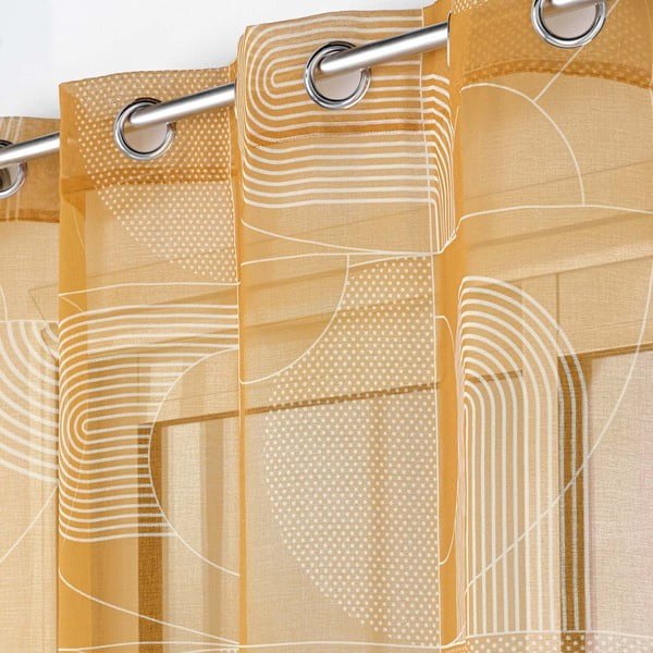 Dzeltens dienas aizkars 140x280 cm Esquisse – douceur d'intérieur-image-1