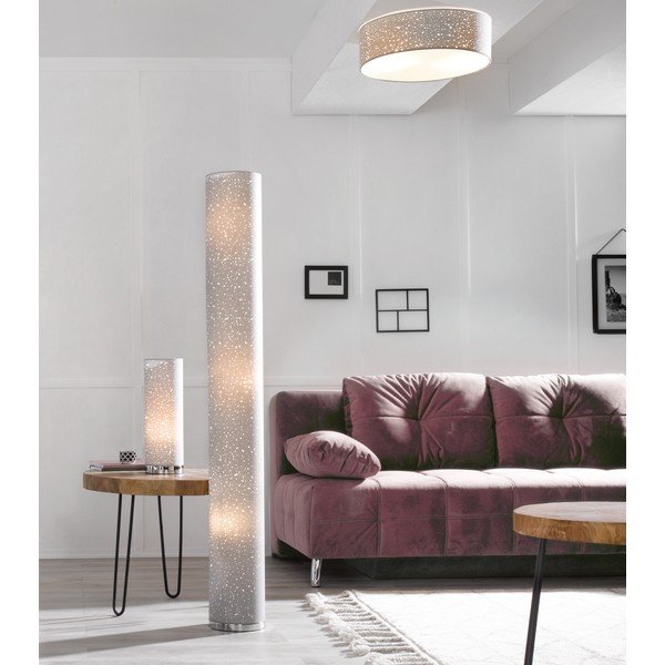 Pelēka galda lampa no auduma (augstums 35 cm) Thor – Fischer & Honsel-image-3