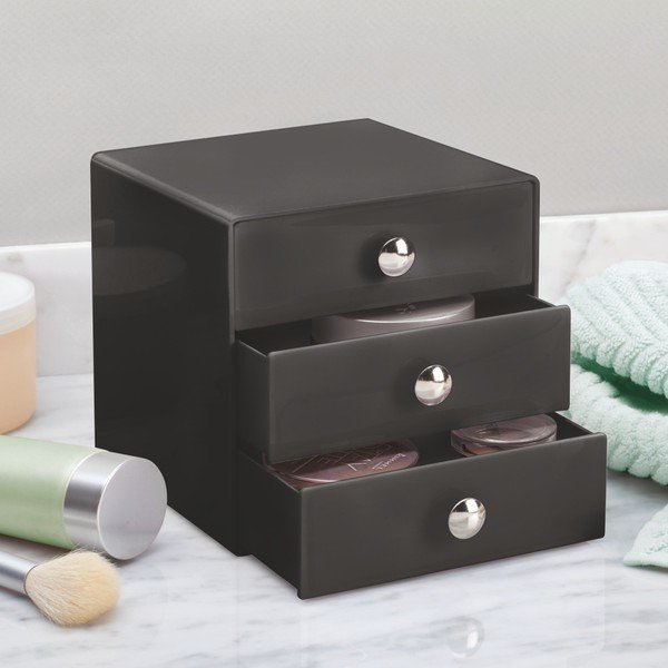Melns trīs atvilktņu organizators iDesign Drawer-image-1