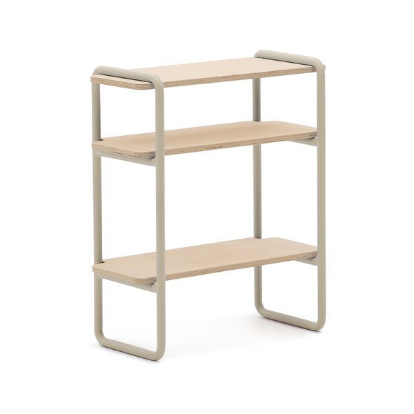 Bēšs/dabīga toņa piekarināms bērnu grāmatu plaukts ar oškoka imitāciju 60x70x28 cm Tinn – Kave Home