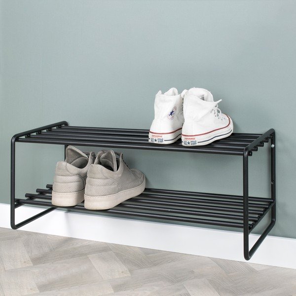 Melns metāla apavu plaukts Clint – Spinder Design-image-4