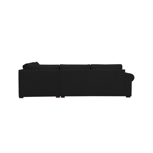 Melns stūra dīvāns Windsor & Co Sofas Hermes, kreisais stūris-image-3