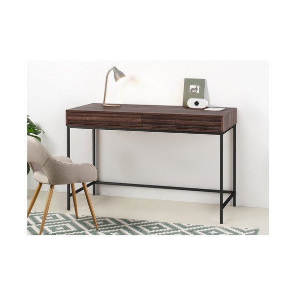 Darba galds ar valrieksta koka imitācijas galda virsmu 50x120 cm Celine – Støraa-image-4