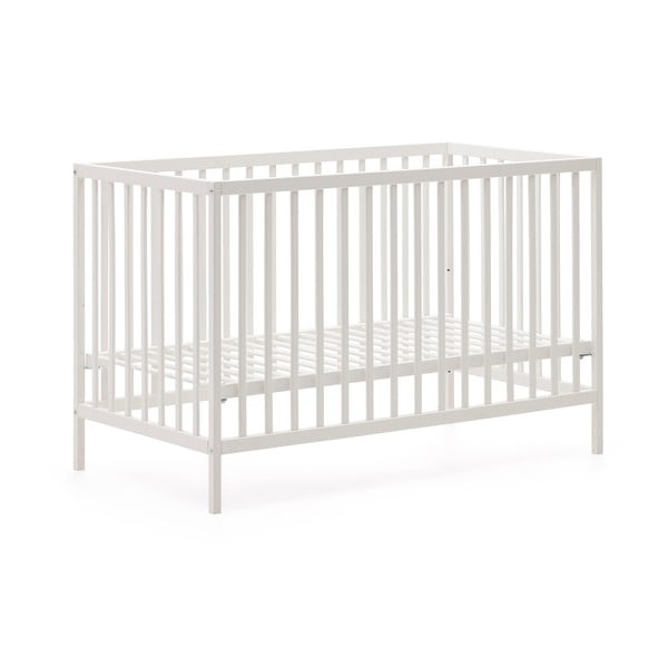 Balta dižskābarža masīvkoka bērnu gultiņa 60x120 cm Shantal – Kave Home-image-2