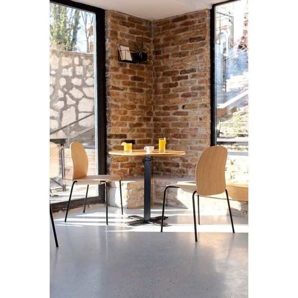 Brūni pusdienu krēsli saliekami vieni uz otra (2 gab.) ar riekstkoka imitāciju Book – Gazzda-image-4