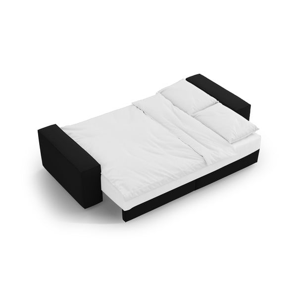 Melns salokāms dīvāns 247 cm Jodie – Micadoni Home-image-4