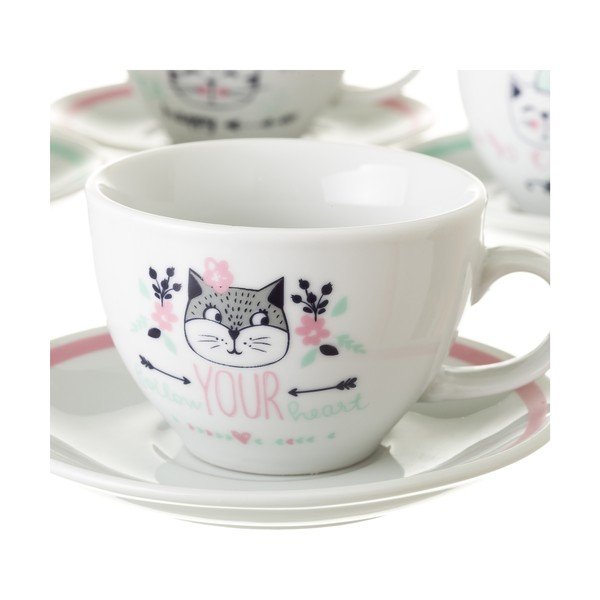 4 porcelāna krūzīšu komplekts Unimasa Boho, 160 ml-image-2