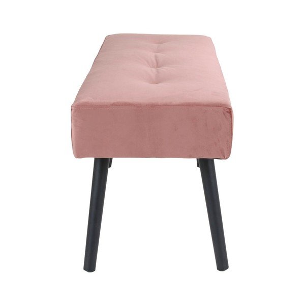 Rozā polsterēts sols ar samta pārvalku House Nordic Skiby, 100 x 35 cm-image-2