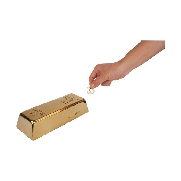 Keramikas kasīte zelta stieņa formā Kikkerland Gold Bar-image-1