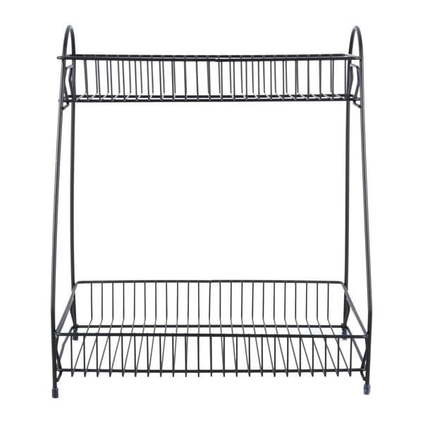 Melns metāla virtuves statīvs ar 2 plauktiem PT LIVING Tidy-image-2