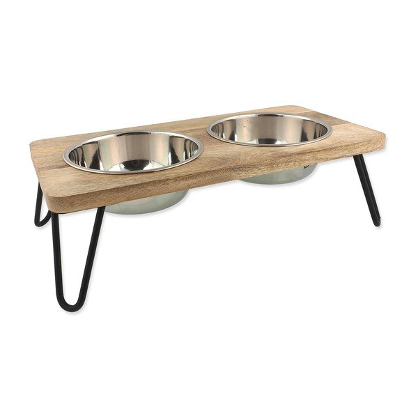 Koka bļodiņu komplekts ar pamatni suņiem Dog Fantasy – Plaček Pet Products