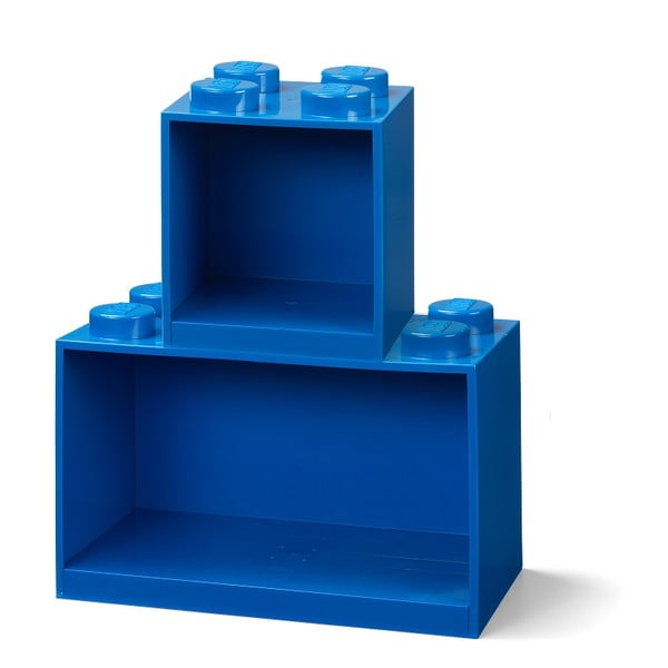 2 bērnu zilo sienas plauktu komplekts Brick - LEGO®