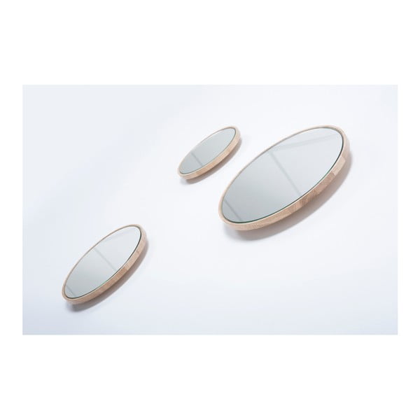 Sienas spogulis ar ozola masīvkoka rāmi Gazzda Look, ⌀ 27 cm-image-4