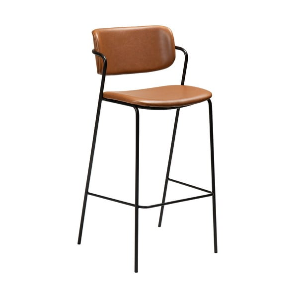 Brūns mākslīgās ādas bāra krēsls DAN-FORM Denmark Zed, augstums 107 cm