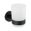 Matēti melns stikla sienas trauks zobu birstei Bosio – Wenko