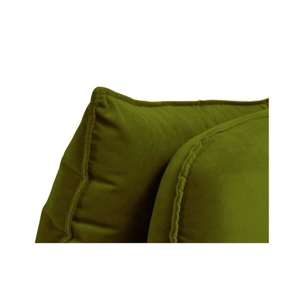 Zaļš samta zvilnis ar melnām kājām Kooko Home Lento, labais stūris-image-3