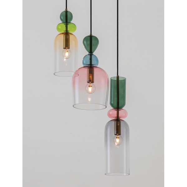 Zelta krāsas stikla piekaramā lampa ø 42 cm Murano – Nova Luce-image-1